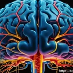 Home 18 용서 심리학에서의 신경생리학적 연구 - A highly detailed, scientific illustration of the human brain highlighting the prefrontal cortex and...