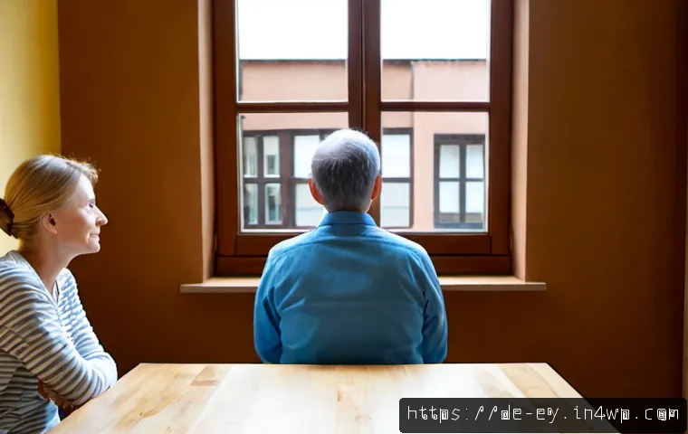 Home 17 용서의 심리적 기초 이론적 배경과 사례 - Photorealistic documentary-style scene of two middle-aged German siblings seated across from each ot...